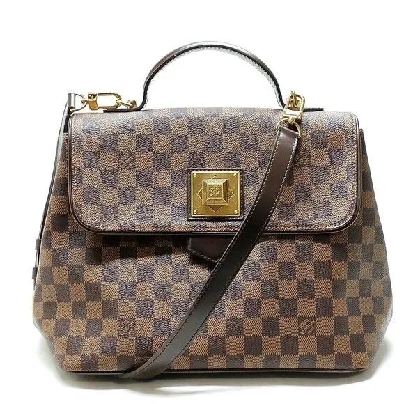 Authentic Louis Vuitton Bergamo MM Damier Ebene Crossbody Bag | Luxury Designer - Picture 2 of 16